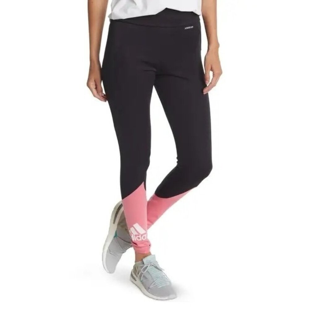 Adidas Aeroready High-Waisted Colorblock Leggings
